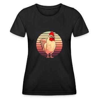Chicken Hen - Women's Functional T-Shirt - black - Front - AI Model Female 172 light (172cm)