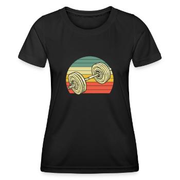 Fitness - Frauen Funktions-T-Shirt - Schwarz - Vorne - AI Model Female 172 light (172cm)