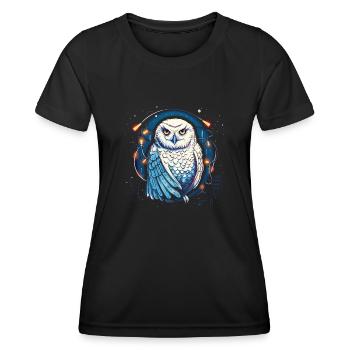 Harfang des neiges Noël ornement, aime les hiboux - T-shirt sport Femme - noir - Devant - AI Model Female 172 light (172cm)