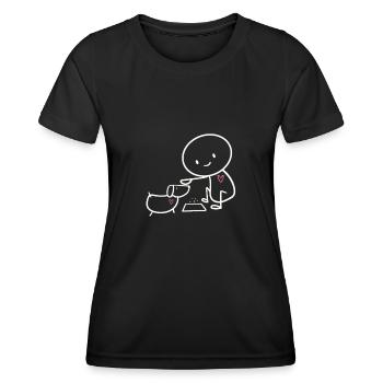 Cute dog owner gift for dog owners - Women's Functional T-Shirt - black - Front - AI Model Female 172 light (172cm)