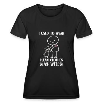 Walki shirt for dog owner dogs outdoor dog - Women's Functional T-Shirt - black - Front - AI Model Female 172 light (172cm)