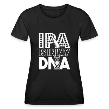 Beer Brewing Beer Brewing IPA Is In My DNA - Women's Functional T-Shirt - black - Front - AI Model Female 172 light (172cm)