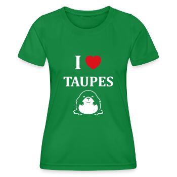 Humour mignonne petite taupe - T-shirt sport Femme - vert - Devant - AI Model Female 172 dark (172cm)