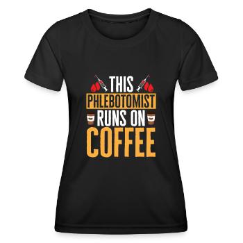 Phlebotomy Blood Draw Blood Nurse - Women's Functional T-Shirt - black - Front - AI Model Female 172 light (172cm)