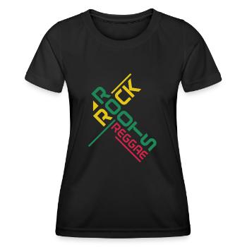 Reggae Musik Rastafari Jamaika - Frauen Funktions-T-Shirt - Schwarz - Vorne - AI Model Female 172 light (172cm)