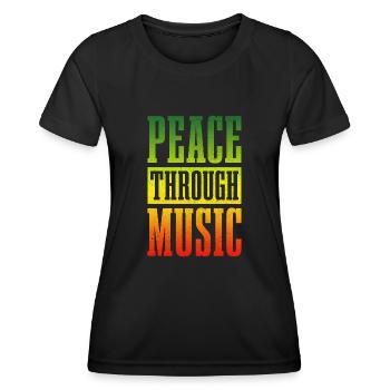Reggae Musik Rastafari Jamaika - Frauen Funktions-T-Shirt - Schwarz - Vorne - AI Model Female 172 light (172cm)
