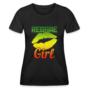 Reggae Musik Rastafari Jamaika - Frauen Funktions-T-Shirt - Schwarz - Vorne - AI Model Female 172 light (172cm)