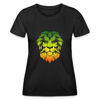 Reggae Musik Rastafari Jamaika - Frauen Funktions-T-Shirt - Schwarz - Vorne - AI Model Female 172 light (172cm)