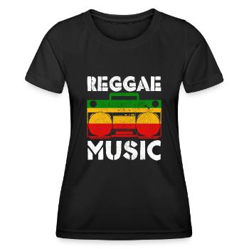 Reggae Musik Rastafari Jamaika - Frauen Funktions-T-Shirt - Schwarz - Vorne - AI Model Female 172 light (172cm)