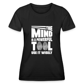 Puissant Outil Professionnel Médico-Légal Cadeau - T-shirt sport Femme - noir - Devant - AI Model Female 172 light (172cm)
