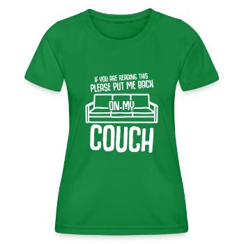 Couch Sofa - Women's Functional T-Shirt - kelly green - Front - AI Model Female 172 dark (172cm)