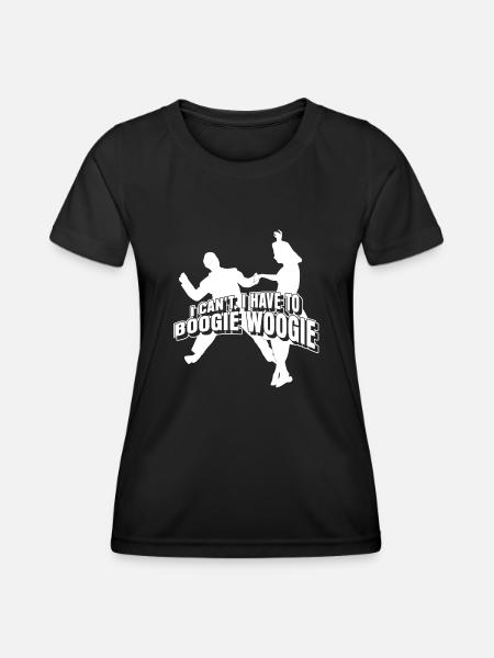 Boogie Woogie Dancing Swing - Frauen Funktions-T-Shirt - Schwarz