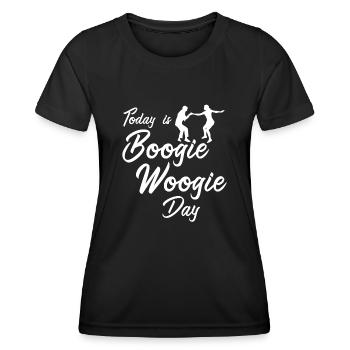 Swing Boogie Woogie Dance Dancing - Frauen Funktions-T-Shirt - Schwarz - Vorne - AI Model Female 172 light (172cm)