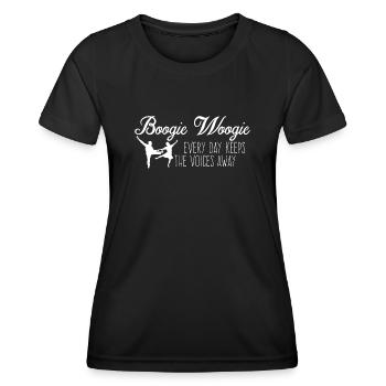Boogie Woogie Dancer Swing Dancing - Frauen Funktions-T-Shirt - Schwarz - Vorne - AI Model Female 172 light (172cm)