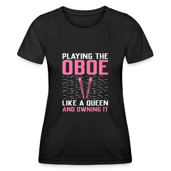 Oboe Player Oboe Basoonist Marching Band Instrumen - Women's Functional T-Shirt - black - Front - AI Model Female 172 light (172cm)