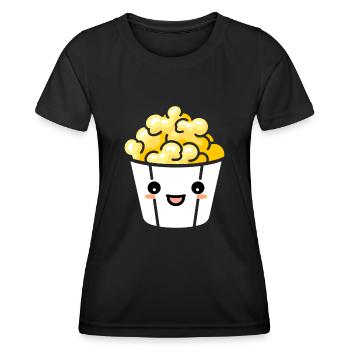 Popcorn Pot Humor - Women's Functional T-Shirt - black - Front - AI Model Female 172 light (172cm)