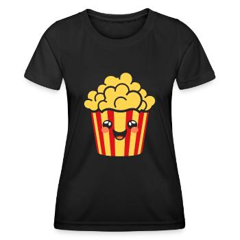 Popcorn Pot Humor - Women's Functional T-Shirt - black - Front - AI Model Female 172 light (172cm)