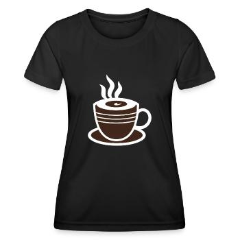 Humor Kleine heiße Schokolade - Frauen Funktions-T-Shirt - Schwarz - Vorne - AI Model Female 172 light (172cm)