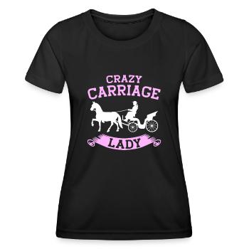 Calèche Lady Cocher - T-shirt sport Femme - noir - Devant - AI Model Female 172 light (172cm)