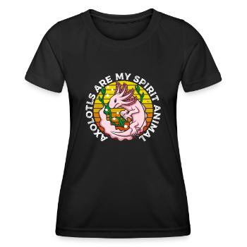 Axolotls Sind Mein Geisttier-T-Shirt - Frauen Funktions-T-Shirt - Schwarz - Vorne - AI Model Female 172 light (172cm)