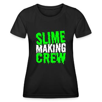 Schleimherstellung Crew Schleim Diy Flüssigkeit - Frauen Funktions-T-Shirt - Schwarz - Vorne - AI Model Female 172 light (172cm)
