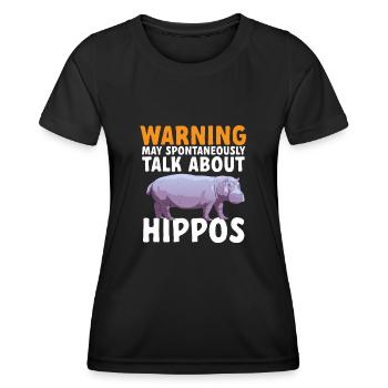 Hippopotamus Hippopotamus - Women's Functional T-Shirt - black - Front - AI Model Female 172 light (172cm)