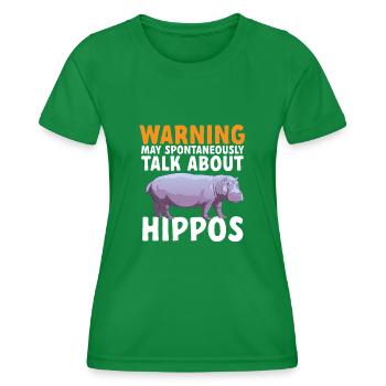 Flusspferd Nilpferd - Frauen Funktions-T-Shirt - Kelly Green - Vorne - AI Model Female 172 dark (172cm)