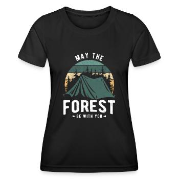 Que la forêt soit avec vous - T-shirt sport Femme - noir - Devant - AI Model Female 172 light (172cm)