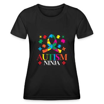 Autismus-ninja-asperger-syndrom-spektrum - Frauen Funktions-T-Shirt - Schwarz - Vorne - AI Model Female 172 light (172cm)
