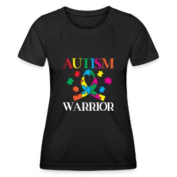 Autism Warrior Autistic Ninja Asperger Syndrome - Frauen Funktions-T-Shirt - Schwarz - Vorne - AI Model Female 172 light (172cm)