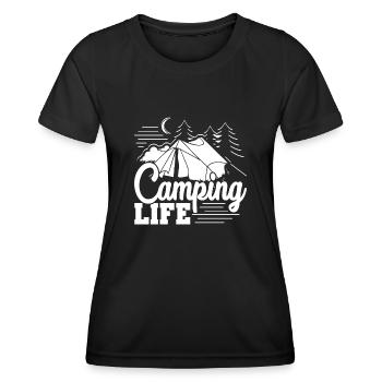 Camping Camping Life - Women's Functional T-Shirt - black - Front - AI Model Female 172 light (172cm)