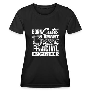 Civil Engineer Proudly Made by Civil Engineer - Women's Functional T-Shirt - black - Front - AI Model Female 172 light (172cm)