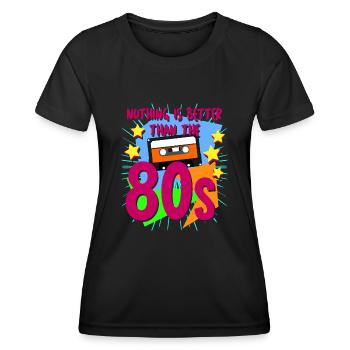 80s Party 1980's Retro - Women's Functional T-Shirt - black - Front - AI Model Female 172 light (172cm)