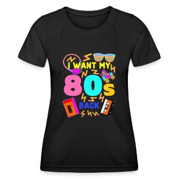 80s Retro Joke 1980 - Women's Functional T-Shirt - black - Front - AI Model Female 172 light (172cm)