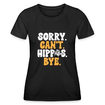 Hippopotame Hippopotame - T-shirt sport Femme - noir - Devant - AI Model Female 172 light (172cm)