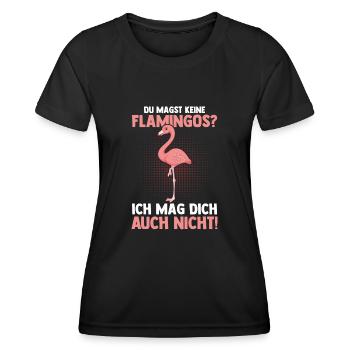 Du magst keine Flamingos - Frauen Funktions-T-Shirt - Schwarz - Vorne - AI Model Female 172 light (172cm)