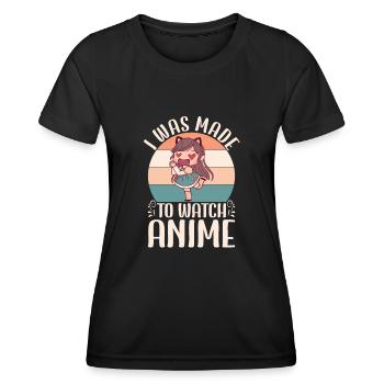 Cute Japanese Manga Women Girls Gift Otaku Kawaii - Frauen Funktions-T-Shirt - Schwarz - Vorne - AI Model Female 172 light (172cm)
