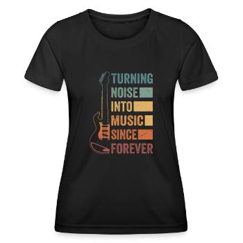le bruit en musique depuis toujours - T-shirt sport Femme - noir - Devant - AI Model Female 172 light (172cm)