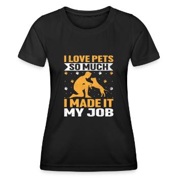 Tiersitter Haustiersitter Hund und Katzensitter Hund Wal - Frauen Funktions-T-Shirt - Schwarz - Vorne - AI Model Female 172 light (172cm)