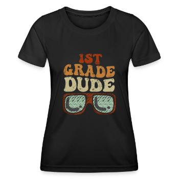 Kindergarten Teacher Funny Student 1st Graduation - Women's Functional T-Shirt - black - Front - AI Model Female 172 light (172cm)