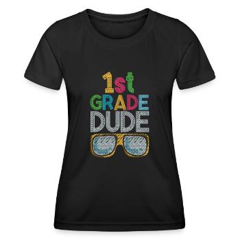 Professeur de maternelle Drôle Étudiant 1er Diplôme - T-shirt sport Femme - noir - Devant - AI Model Female 172 light (172cm)