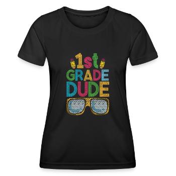 Kindergarten Teacher Funny Student 1st Graduation - Women's Functional T-Shirt - black - Front - AI Model Female 172 light (172cm)