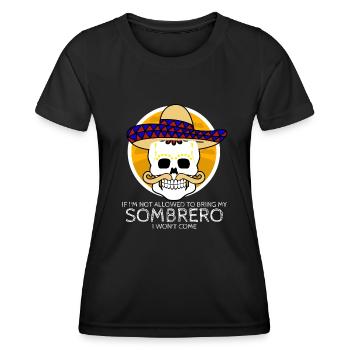 Sombrero Mexique Mexicains Mexicains - T-shirt sport Femme - noir - Devant - AI Model Female 172 light (172cm)