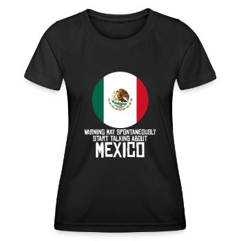 Mexique Drapeau Mexicains Mexicains - T-shirt sport Femme - noir - Devant - AI Model Female 172 light (172cm)