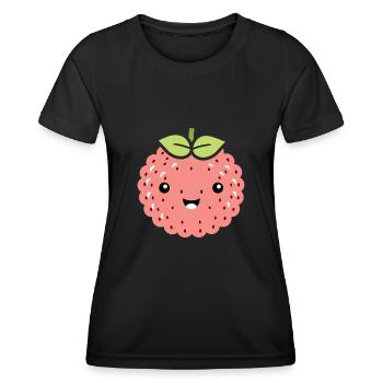 Fruit Humour little lychee - Women's Functional T-Shirt - black - Front - AI Model Female 172 light (172cm)
