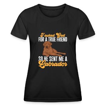 Foxred Labrador Fox Red Labrador Retriever - Women's Functional T-Shirt - black - Front - AI Model Female 172 light (172cm)