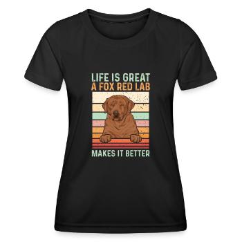 Foxred Labrador Fox Red Labrador Retriever - Women's Functional T-Shirt - black - Front - AI Model Female 172 light (172cm)