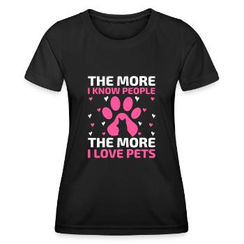 Pet Sitter Pet Sitting Dog and Cat Sitters Dog Wal - Women's Functional T-Shirt - black - Front - AI Model Female 172 light (172cm)