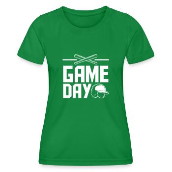 Lustiger Baseball - Frauen Funktions-T-Shirt - Kelly Green - Vorne - AI Model Female 172 dark (172cm)