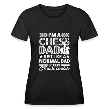Chess Chess Dad Cooler - Women's Functional T-Shirt - black - Front - AI Model Female 172 light (172cm)